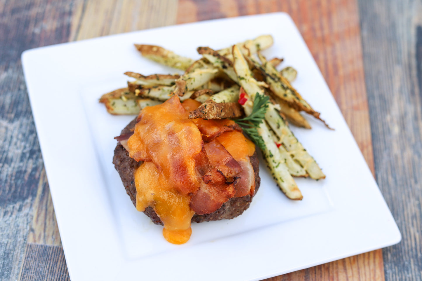 Bacon Cheeseburger & Parmesan Fries