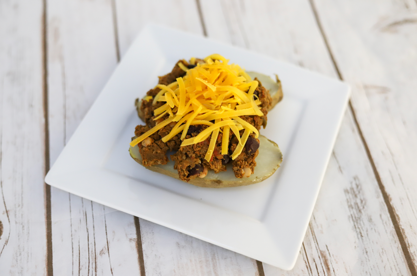 Chili Cheese Baked Potato