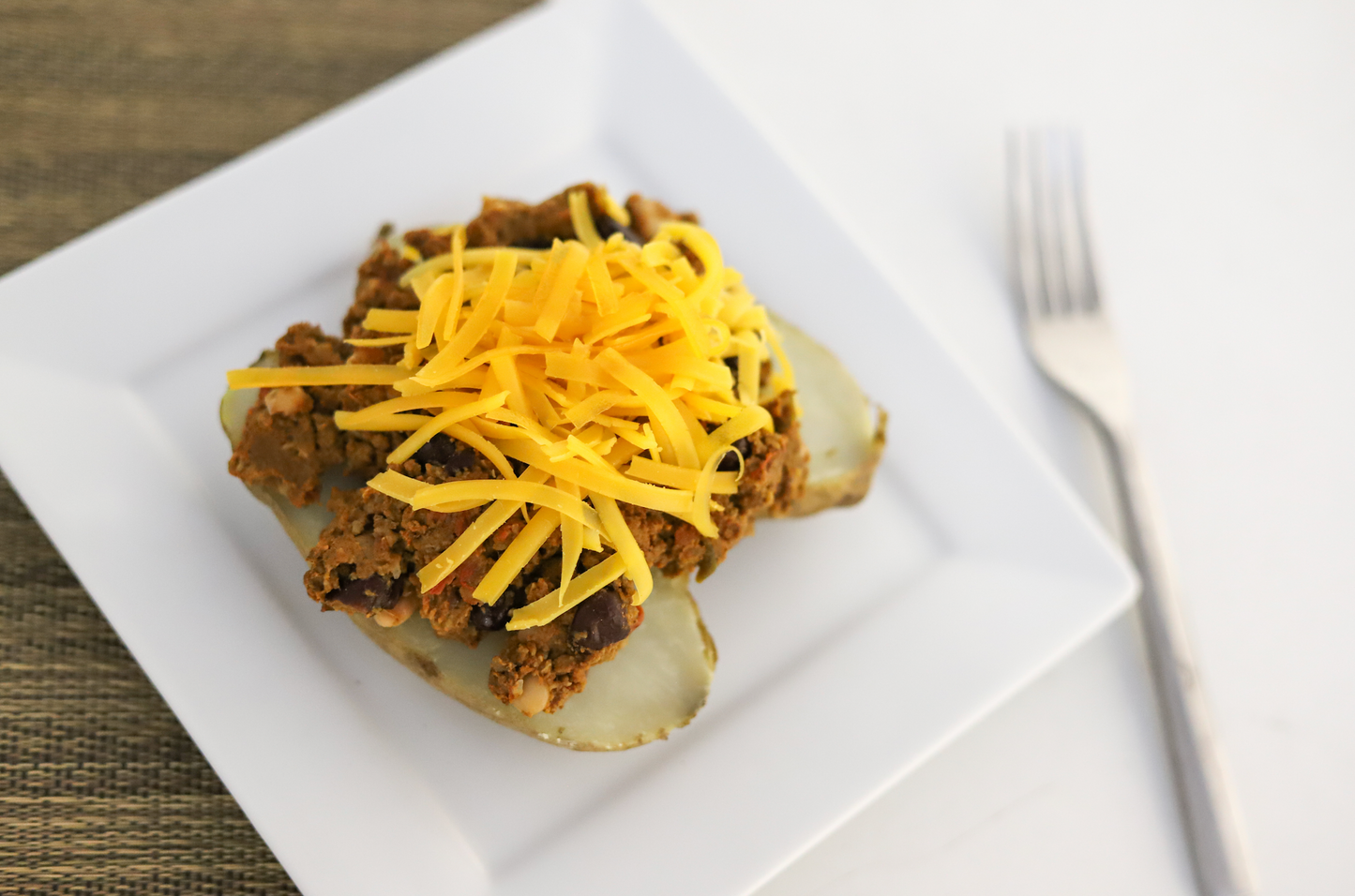 Chili Cheese Baked Potato