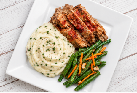 Sriracha Meatloaf & Mashed Potatoes