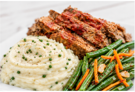 Sriracha Meatloaf & Mashed Potatoes