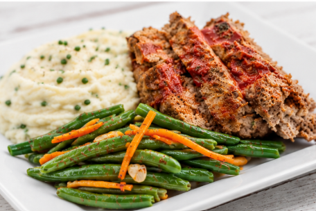 Sriracha Meatloaf & Mashed Potatoes