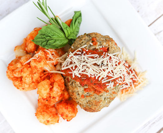 Turkey Meatloaf & Pesto Cauliflower